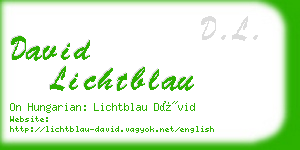 david lichtblau business card